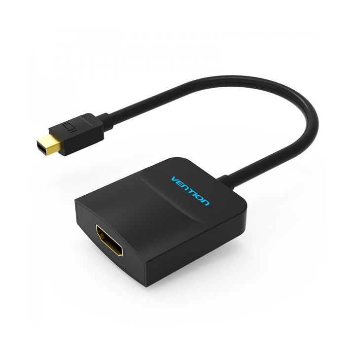 Vention Adaptador Mini Displayport Macho a HDMI Hembra - 0.15m - Color Negro