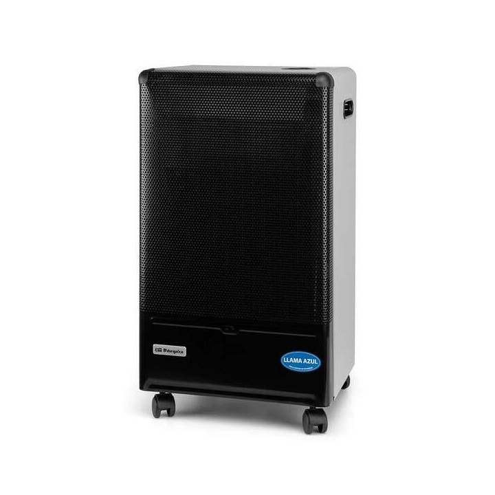 Orbegozo Estufa Llama Azul HBF 90 - Potencia Maxima 4200W - Clase Energetica A - Cobertura Amplia - Segura y Practica - Transpo