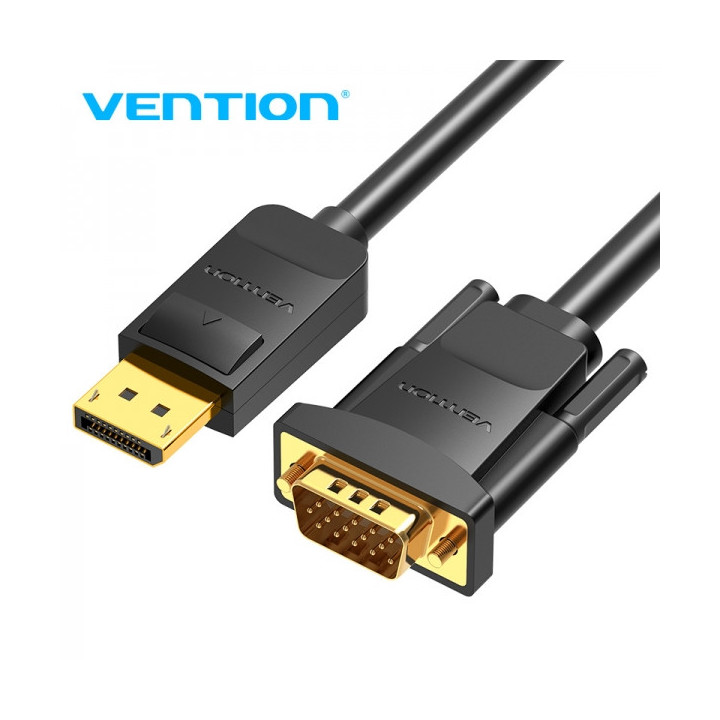 Vention Cable Conversor Displayport Macho a VGA Macho - 1.5m - Color Negro