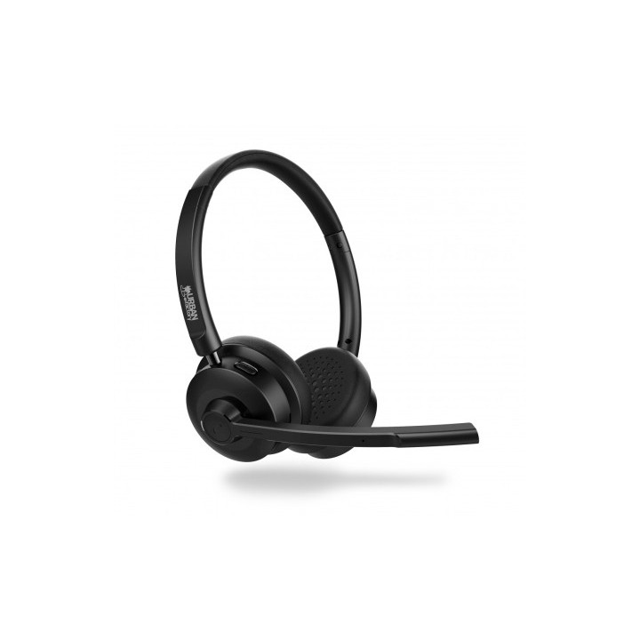 Urban Factory Movee Auriculares Supraaurales de Diadema para Conferencia - Bluetooth 5.3 - Color Negro