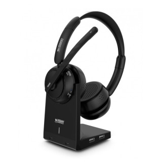 Urban Factory Movee Max Auriculares Bluetooth 5.2 - Reduccion Activa de Ruido - Soporte de Carga - Microfono con Reduccion de R