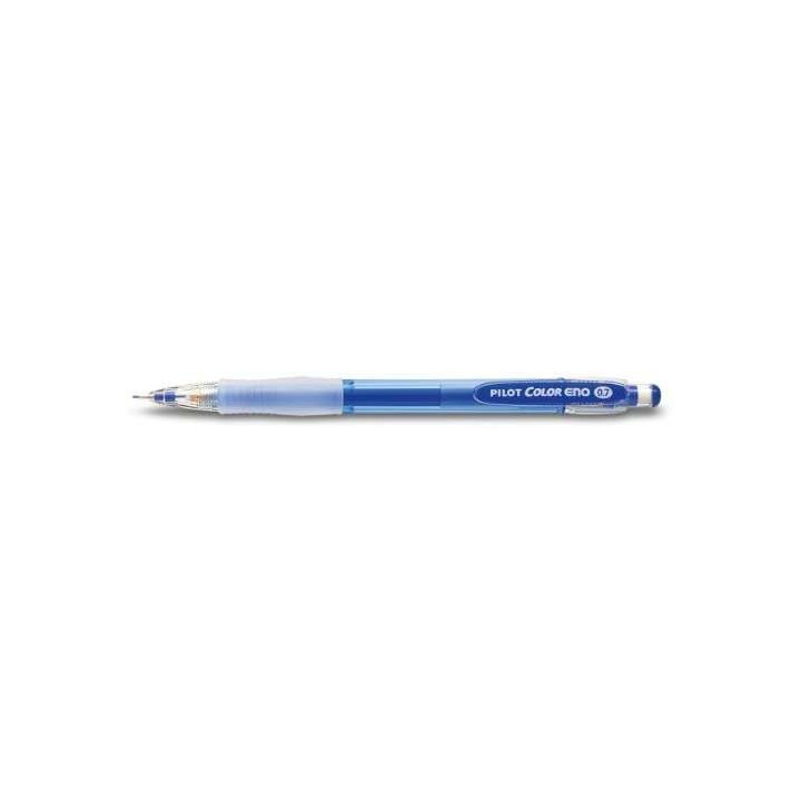 Pilot Portaminas Color Eno H-197 - Trazo 0.7mm - Grip de Goma - Goma de Borrar - Mina Color Azul