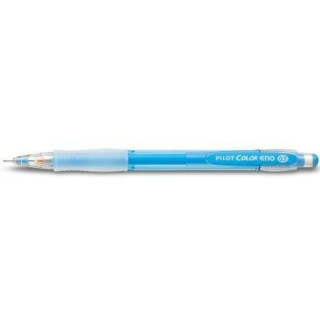 Pilot Portaminas Color Eno H-197 - Trazo 0.7mm - Grip de Goma - Goma de Borrar - Mina Color Azul Claro