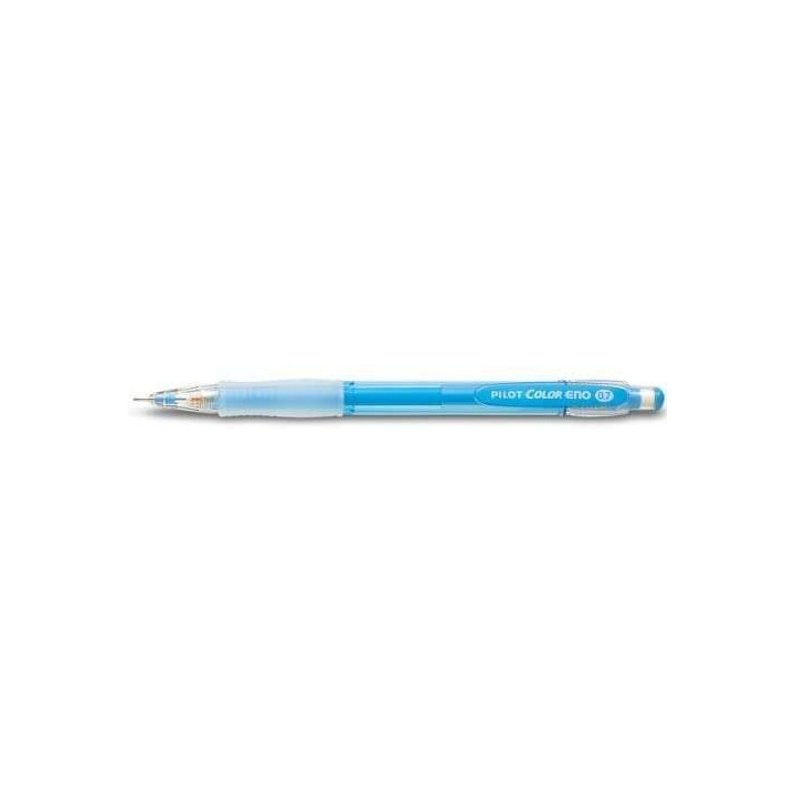 Pilot Portaminas Color Eno H-197 - Trazo 0.7mm - Grip de Goma - Goma de Borrar - Mina Color Azul Claro