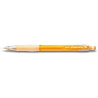 Pilot Portaminas Color Eno H-197 - Trazo 0.7mm - Grip de Goma - Goma de Borrar - Mina Color Naranja
