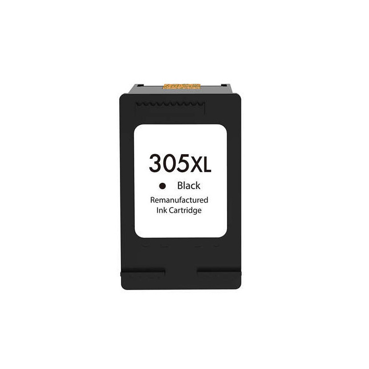 HP 305XL Negro Cartucho de Tinta Remanufacturado - Muestra Nivel de Tinta - Reemplaza 3YM62AE/3YM61AE