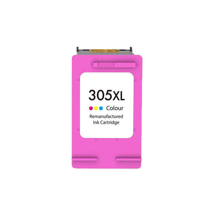 HP 305XL Color Cartucho de Tinta Remanufacturado - Muestra Nivel de Tinta - Reemplaza 3YM63AE/3YM60AE