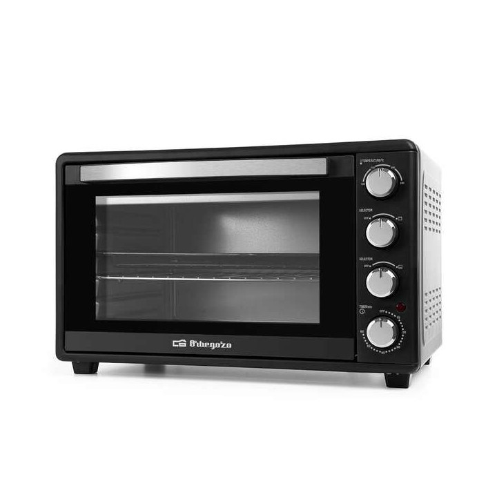Orbegozo HO 455 Horno de Sobremesa Multifuncion - 45L de Capacidad - 2000W de Potencia - Selector de Temperatura hasta 230ºc -