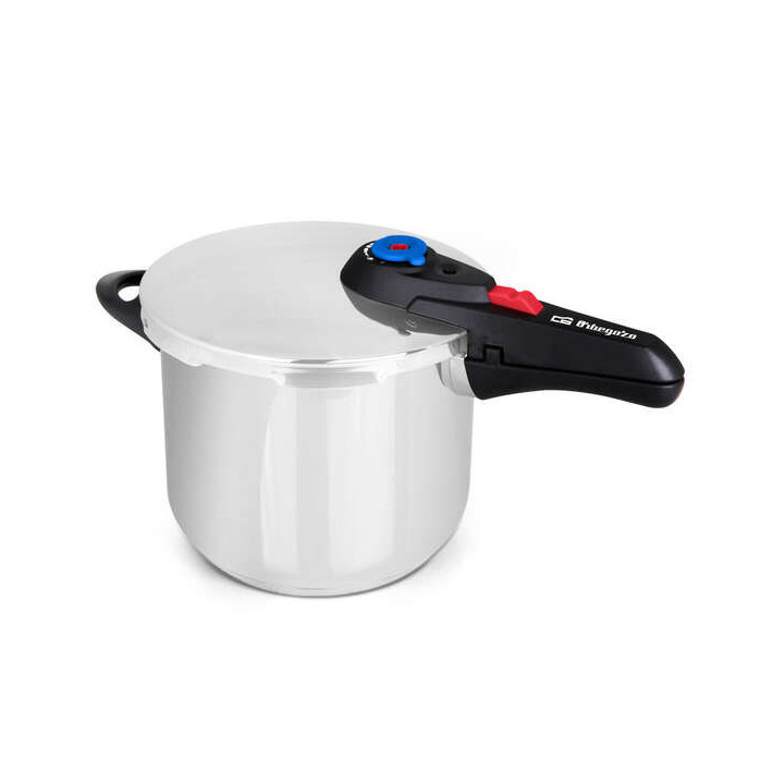 Orbegozo HP 10006 Olla Super Rapida - Capacidad 10 Litros - Cinco Sistemas de Seguridad - Fondo Termo Difusor - Apto para Todo