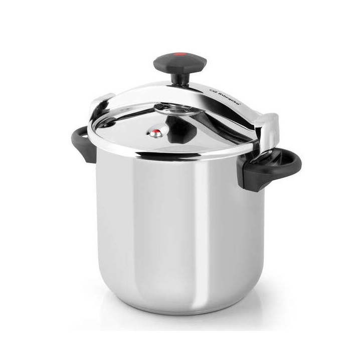 Orbegozo HPL 12070 Olla Clasica a Presion - Capacidad 12 Litros - Triple Seguridad - Sistema de Cierre Progresivo - Apta para T