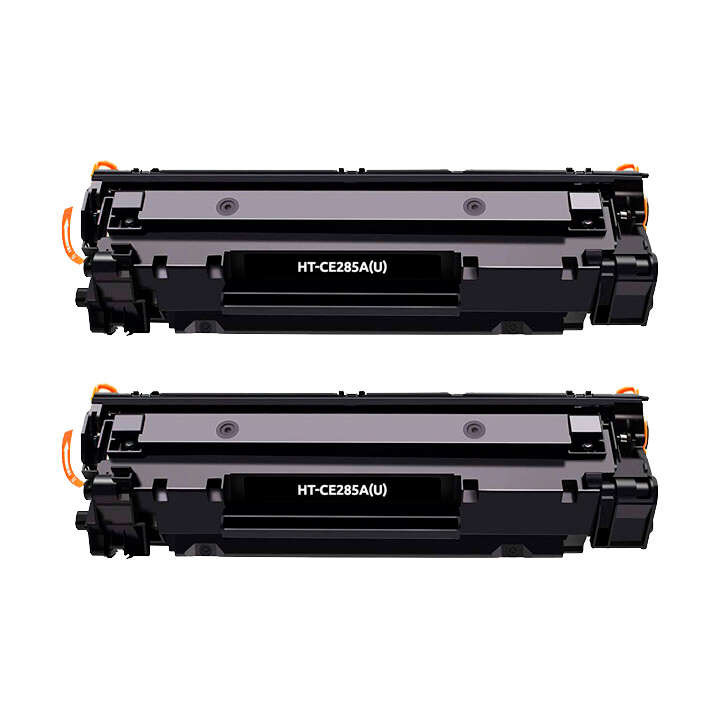 HP CE285A/CE278A/CB435A/CB436A Negro Pack de 2 Cartuchos de Toner Genericos - Reemplaza 85A/78A/35A/36A