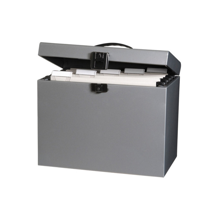 Oxford Class N' Go Classic Maletin de Metal para Carpetas Colgantes A4 - Resistente y Duradero - 220x295x370mm - Ideal para Org