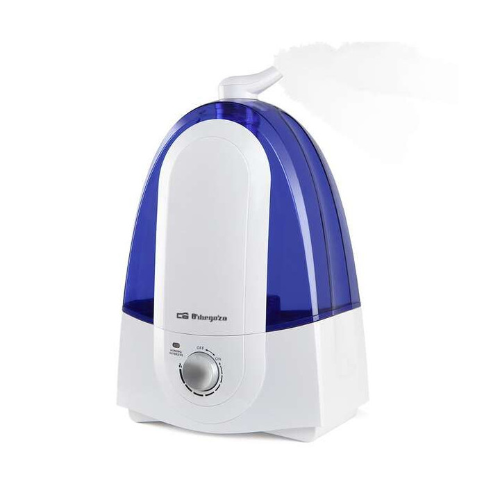 Orbegozo HU 2050 Humidificador Ultrasonico - Regula Humedad y Purifica el Aire - Silencioso - Vapor Frio - Autonomia 17H - Capa