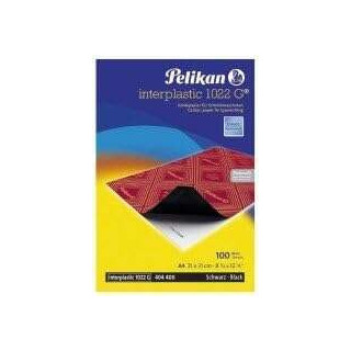 Pelikan Paquete de 10 Papel Carbon Interplastic 1022G - Ideal para Copias Precisas y Limpias - Color Negro