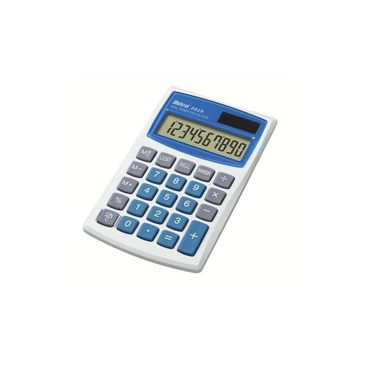 Ibico 082X Calculadora de Bolsillo - Teclas Grandes - Compacta - LCD de 10 Digitos - Funcion Margen de Beneficio