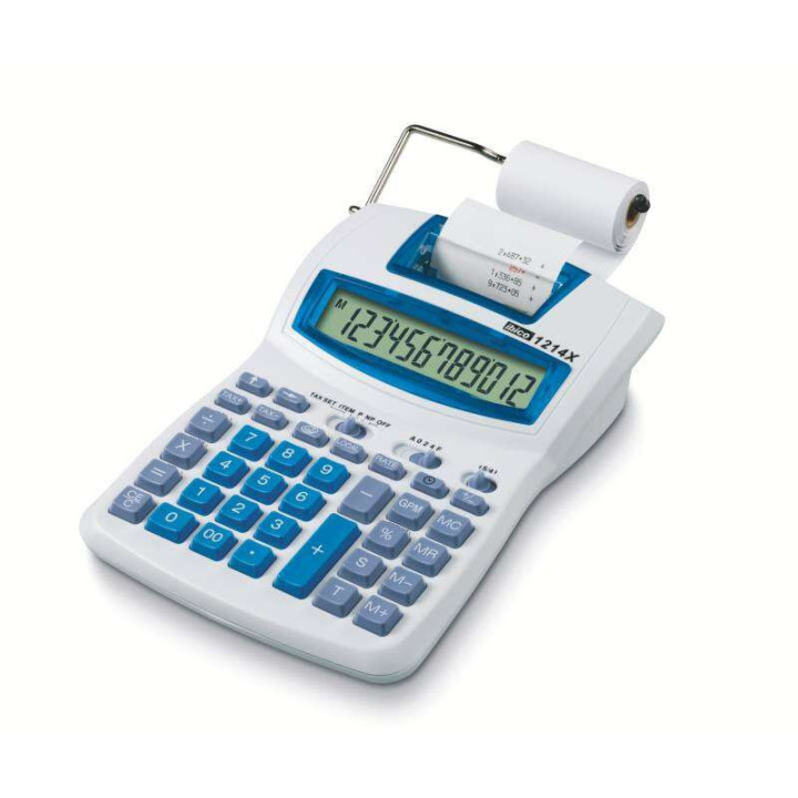 Ibico 1214X Calculadora Semi-Profesional Pantalla LCD 12 Digitos - Impresion a 2 Colores - Velocidad de Impresion 2.4 Lineas po