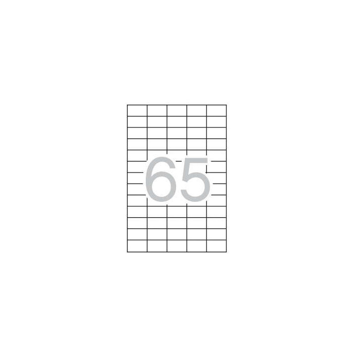 Apli Pack de 1.625 Etiquetas 38x21.2mm - Adhesivo Permanente - Cantos Rectos - Aptas para Impresion y Fotocopias - Color Blanco