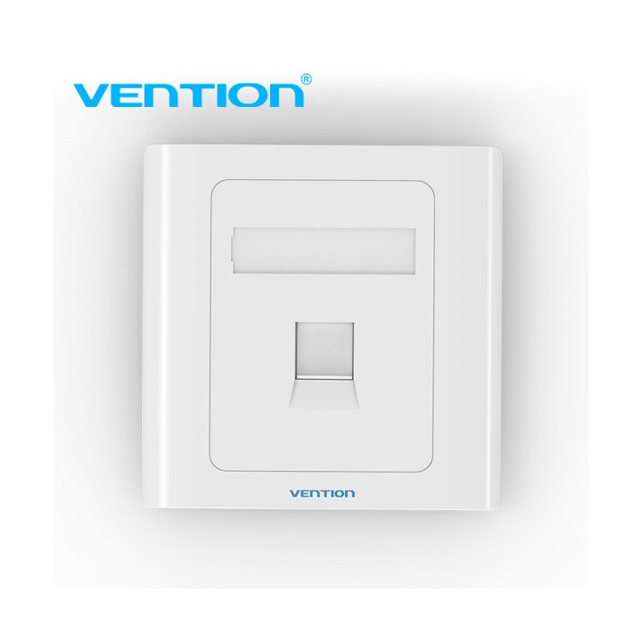 Vention Placa de Pared Tipo 86 - 1 Puerto RJ45 - Conexion Ethernet