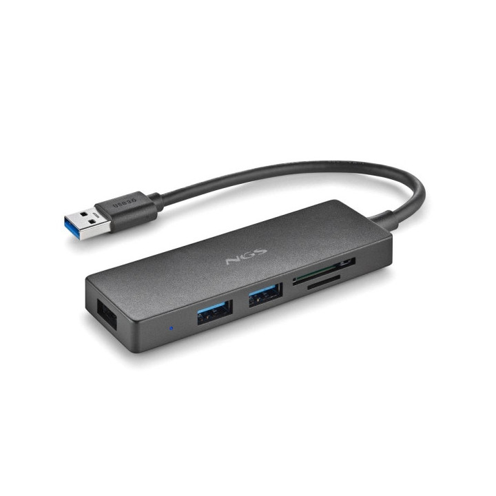 NGS IHUB Reader Hub USB 3.0 - 3 Puertos USB 3.0 - 1 Ranura SD - 1 Ranura MicroSD