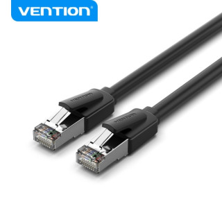 Vention Cable Ethernet Cat8 - 2m - 40Gbps - 2000MHz - Baja Latencia - Conectores Niquelados - Blindaje Doble - Alta Durabilidad