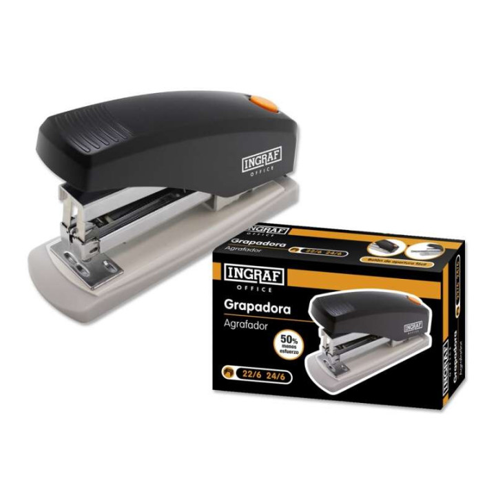 Ingraf Grapadora Pro - Alta Capacidad de Grapado - Diseño Ergonomico - Durabilidad Garantizada - Ideal para Oficina y Hogar -