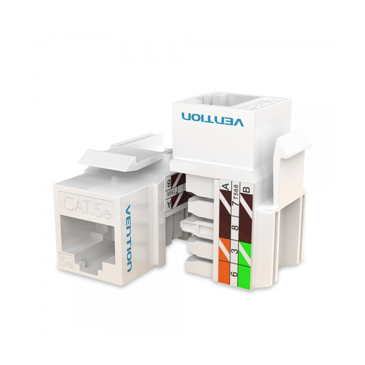 Vention Conector de Red UTP RJ45 Cat.6 - Blanco y Negro