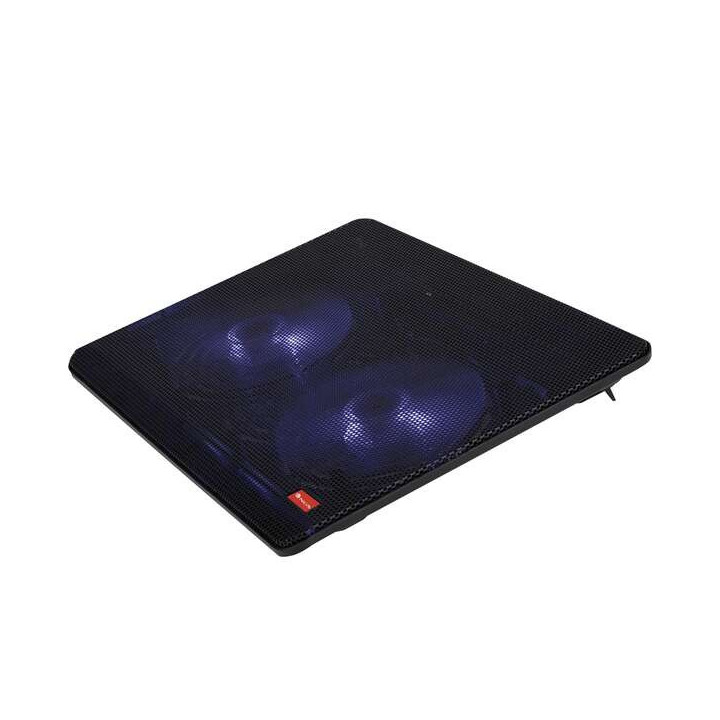 NGS Jetstand Base de Refrigeracion para Portatil hasta 15.6" - Iluminacion LED Azul - 1x USB - 2 Ventiladores Silenciosos - 2 N