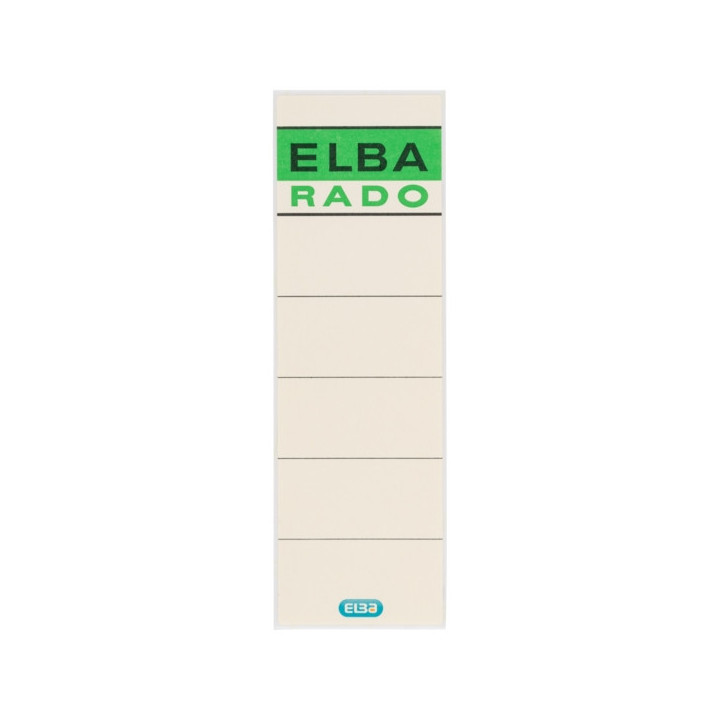 Elba Pack de 100 Unidades Etiquetas Adhesivas L80mm - Facil de Pegar - Medida de 80mm - Color Beige