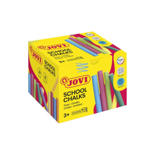 Jovi Classcolor Caja de 100 Tizas Antipolvo - Especiales para Dibujar en El Suelo - Ideales para Juegos y Murales en Asfalto -
