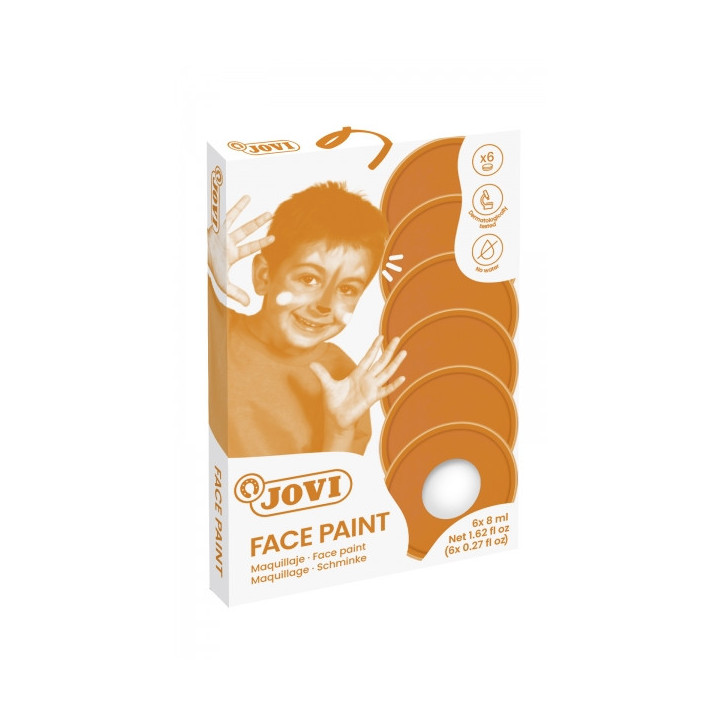 Jovi Estuche de 6 Botes 8ml Maquillaje Crema - Hipoalergenico - Base Grasa - Facil Aplicacion - Gran Cubricion - sin Parabenos