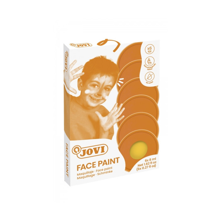 Jovi Estuche de 6 Botes Maquillaje Crema - Hipoalergenico - Base Grasa - Facil Aplicacion - Gran Cobertura - sin Parabenos - Fa