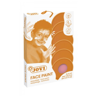 Jovi Estuche de 6 Botes Maquillaje Crema - Hipoalergenico - Base Grasa - Facil Aplicacion - Gran Cobertura - 12 Colores Mezclab