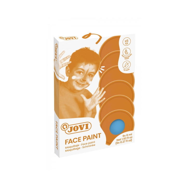 Jovi Estuche de 6 Botes Maquillaje Crema - Hipoalergenico - Base Grasa - Facil Aplicacion - Gran Cobertura - sin Parabenos - Fa