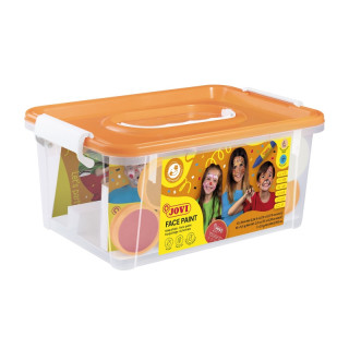 Jovi Baul Escolar de Maquillaje con 12 Botes 8ml Surtidos + Accesorios - Gran Surtido de Colores - Incluye Guia con Ideas - Ide