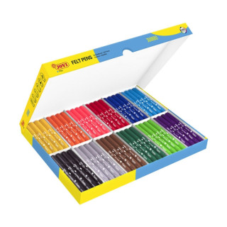 Jovi Felt Pens Pack Escolar 96 Rotuladores Jumbo - Punta Resistente - Capuchon Ventilado - Grip Ergonomico - Tinta de Gran Fija