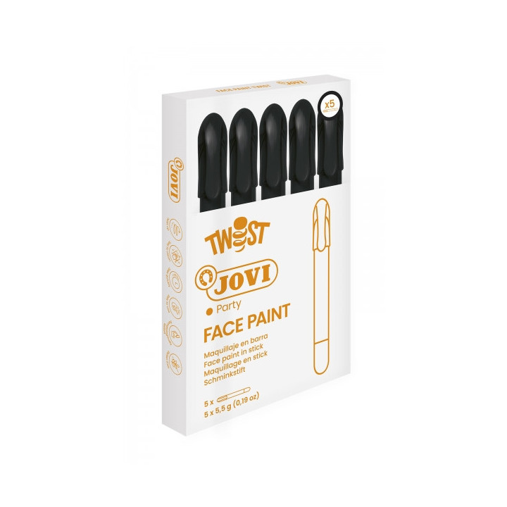Jovi Twist Stick de Pintura de Cara - Hipoalergenico - Base Agua - Facil de Aplicar y Retirar - Gran Cubricion - Seca Rapido -