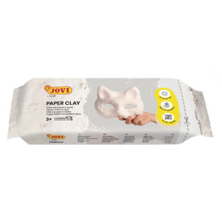 Jovi Paper Clay Pasta de Papelmache 680gr - Lista para Usar - Secado al Aire - Ligera y Facil de Modelar - No Mancha - Ideal pa