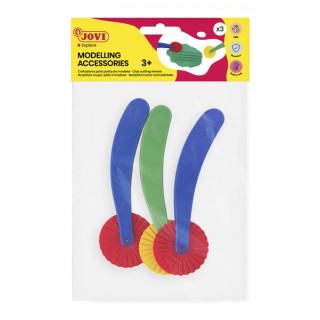 Jovi Modelling Complements Bolsa con 3 Rodillos Cortadores - Ruedas de Corte Diferentes Formas - Ideal para Manualidades - Faci