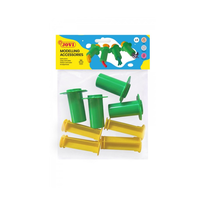 Jovi Soft Dough Blandiver Bolsa Colgable con 4 Extrusoras Formas Diversas - Desarrolla Creatividad y Motricidad Fina - Conoce C