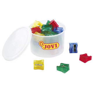 Jovi Jovicolor Bote de 25 Sacapuntas Maxi - Ideal para Ceras Jovicolor y Jovicolor Triwax - Apto para Formatos Maxi - Color Sur