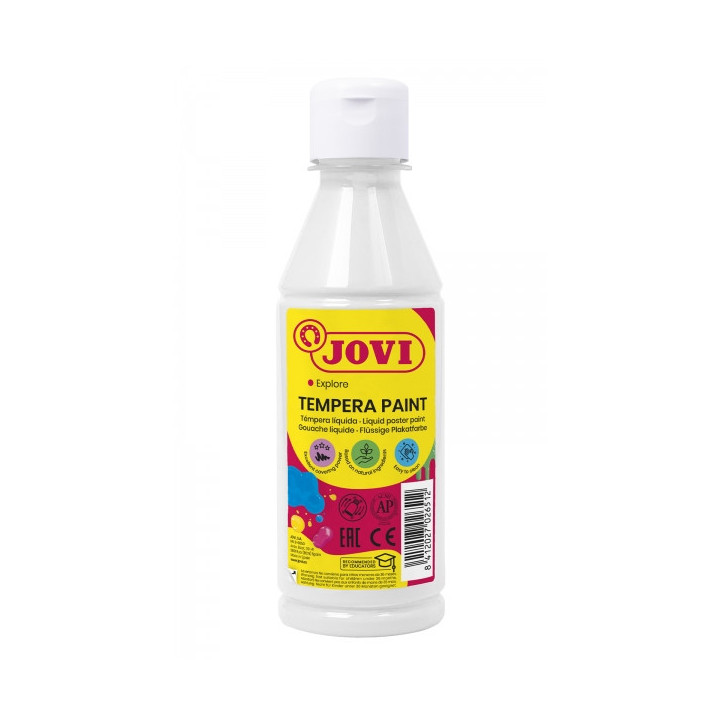 Jovi Tempera Paint Tempera Liquida 250ml - Base Agua - Lista para Usar - Alto Poder Cubriente - Secado Rapido - Excelente Fluid