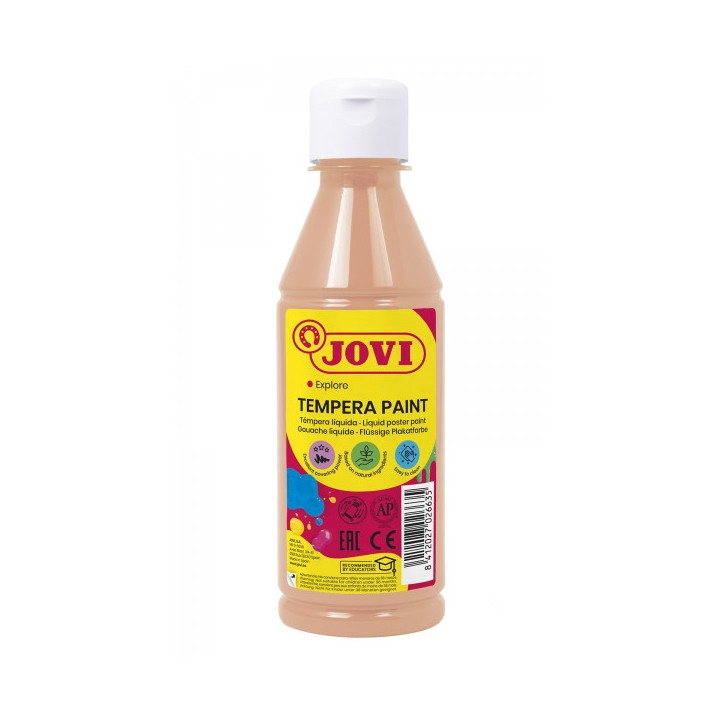 Jovi Tempera Paint Tempera Liquida 250ml - Base Agua - Lista para Usar - Alto Poder Cubriente - Secado Rapido - Excelente Fluid