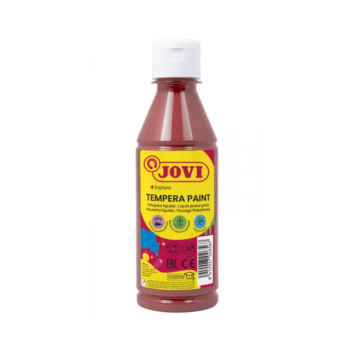 Jovi Tempera Paint Tempera Liquida 250ml - Base Agua - Lista para Usar - Alto Poder Cubriente - Secado Rapido - Excelente Fluid