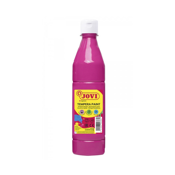 Jovi Tempera Paint Tempera Liquida 500ml - Base Agua - Lista para Usar - Alto Poder Cubriente - Secado Rapido - Excelente Fluid