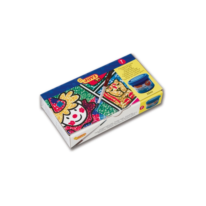 Jovi Pack de 7 Botes de Tempera 35ml - Mezclables - Para Papel