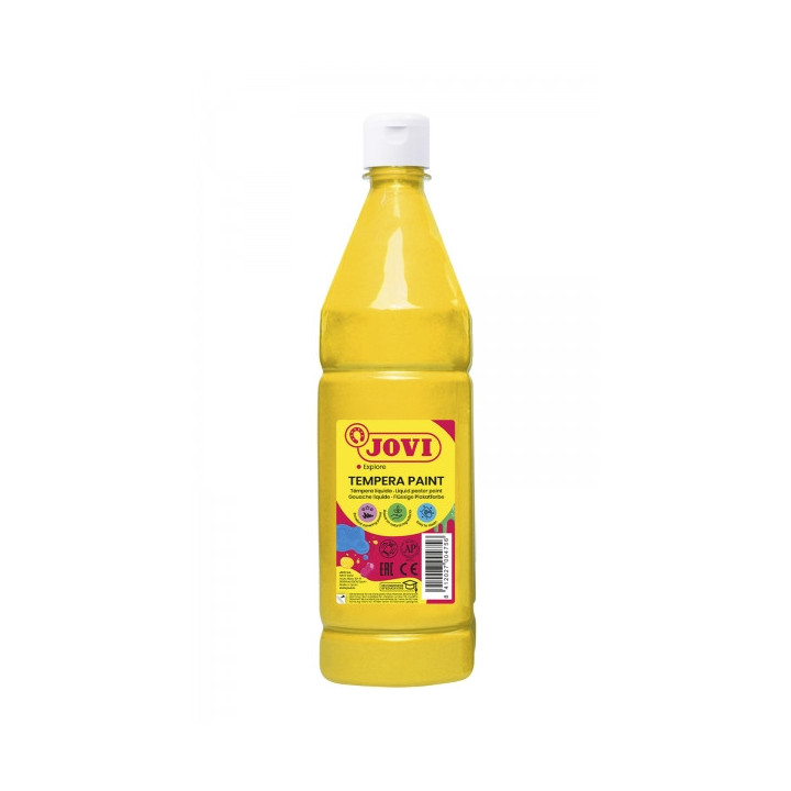 Jovi Tempera Paint Tempera Liquida 1000ml - Base Agua - Lista para Usar - Alto Poder Cubriente - Secado Rapido - Excelente Rend