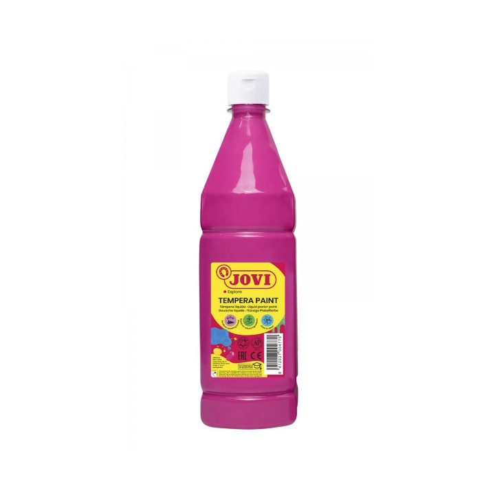 Jovi Tempera Paint Tempera Liquida 1000ml - Base Agua - Lista para Usar - Alto Poder Cubriente - Secado Rapido - Excelente Rend