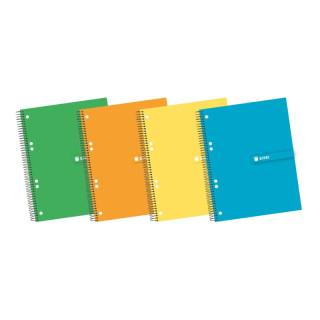 Enri A5+ Europeanbook - Tapa Extradura Resistente - Espiral Duradero - 140 Hojas de Papel de Alta Calidad - Formato 5x5 - Color