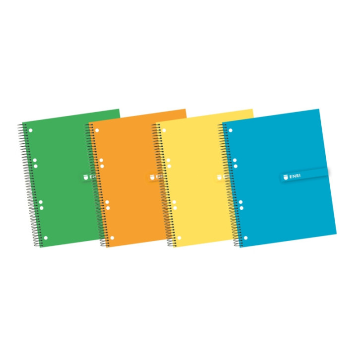Enri A5+ Europeanbook - Tapa Extradura Resistente - Espiral Duradero - 140 Hojas de Papel de Alta Calidad - Formato 5x5 - Color