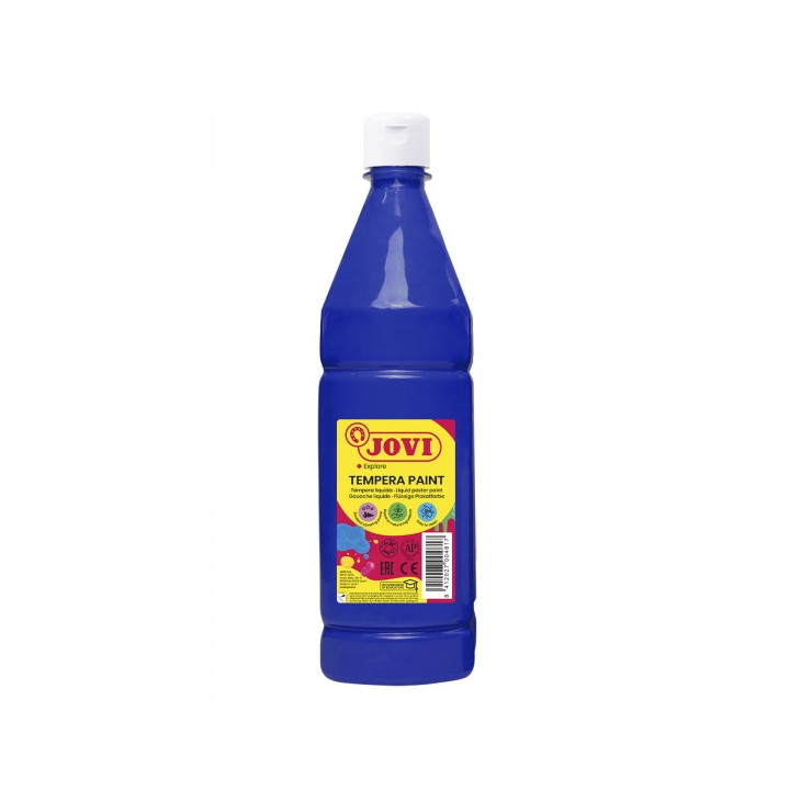 Jovi Tempera Paint Tempera Liquida 1000ml - Base Agua - Lista para Usar - Alto Poder Cubriente - Secado Rapido - Excelente Rend